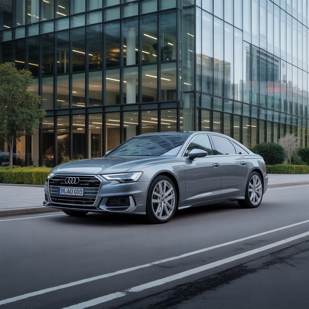 audi a6 parked in front of glass office nxqfynvssmgthpzox2kzfg eh5ktcufq5ayav5nggmsmw